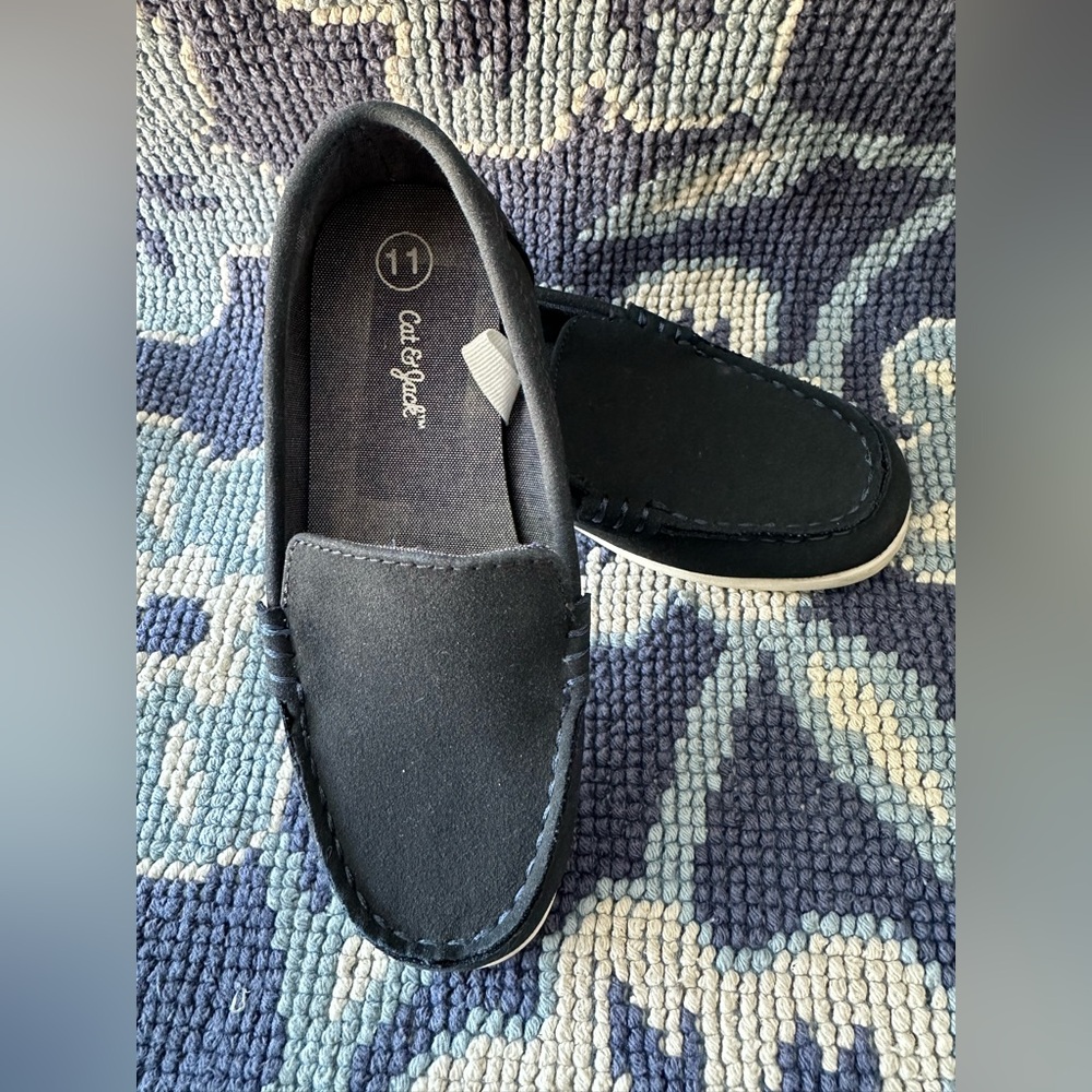 🥿 Cat & Jack Kids Navy Loafers Size 11